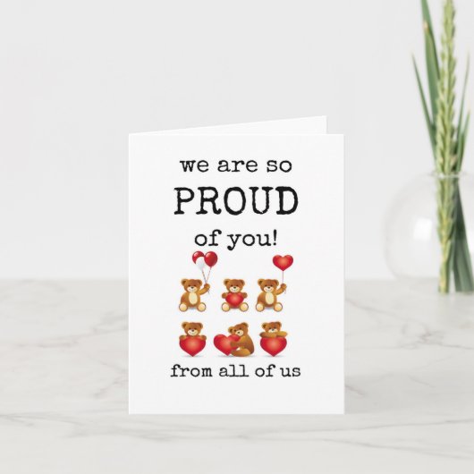 We zijn trots op jullie, van ons allemaal, gefelic kaart (Voorkant)