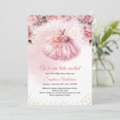 We zijn Tutu enthousiast Baby shower uitnodiging (Staand voorkant)