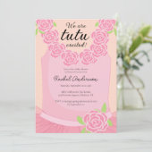 We zijn Tutu-enthousiast Ballerina Roze Baby showe Kaart (Staand voorkant)