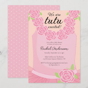 We zijn Tutu-enthousiast Ballerina Roze Baby showe Kaart