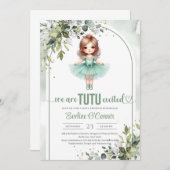 We zijn tutu enthousiast tutu groen en goud kaart (Voorkant / Achterkant)