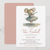 We zijn Tutu opgetogen Mouse Ballerina Girl Shower Kaart (Voorkant / Achterkant)