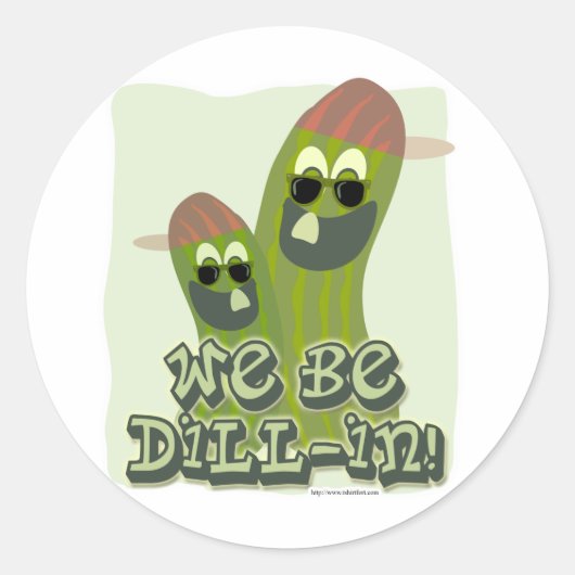 We zijn uit de kunst! ronde sticker (Voorkant)