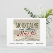 We zijn uitgegroeid in de bergen ; Muir-Mtns geroe Kaart (Staand voorkant)