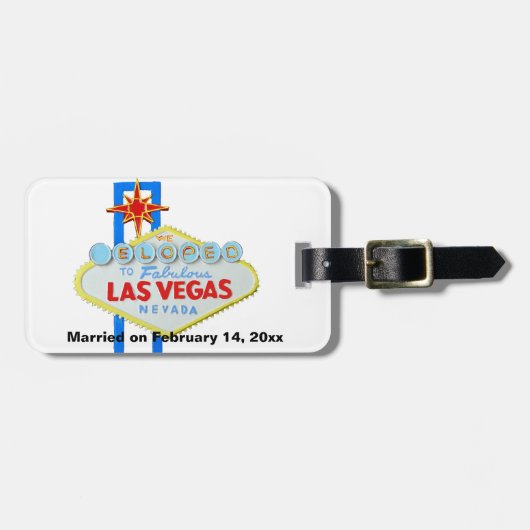 We zijn uitgegroeid tot Las Vegas Wedding Memento Bagagelabel (Voorkant horizontaal)