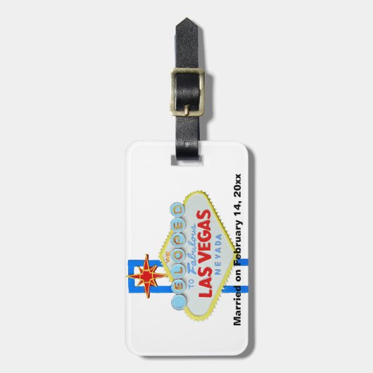 We zijn uitgegroeid tot Las Vegas Wedding Memento Bagagelabel (Voorkant verticaal)