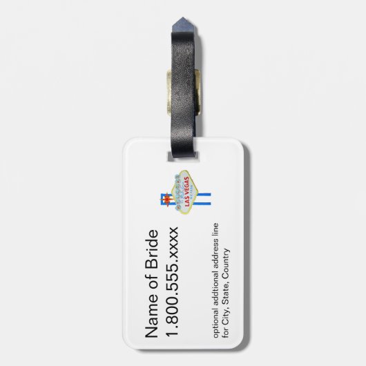 We zijn uitgegroeid tot Las Vegas Wedding Memento Bagagelabel (Achterkant verticaal)