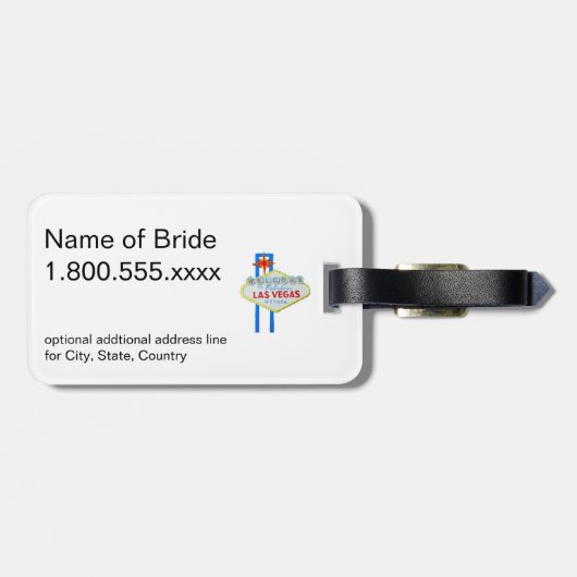 We zijn uitgegroeid tot Las Vegas Wedding Memento Bagagelabel (Achterkant horizontaal)
