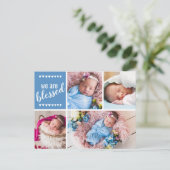 We zijn verbluffend geboortebericht Dank je wel Briefkaart (Staand voorkant)