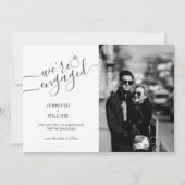 We zijn verbonden met het verloving van een paar f aankondiging (Voorkant)