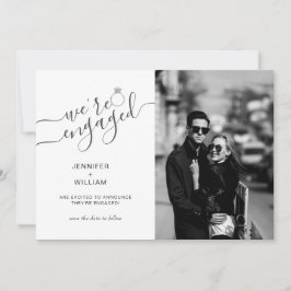 We zijn verbonden met het verloving van een paar f aankondiging