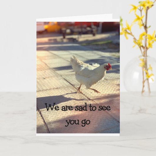 We zijn verdrietig om te zien dat je weggaat kaart (Gele Bloem)