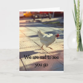 We zijn verdrietig om te zien dat je weggaat kaart