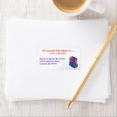 We zijn verhuisd! Aangepast Red Cano-adreslabel Etiket (Insitu)