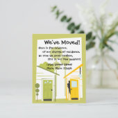 We zijn verhuisd. aankondiging (Staand voorkant)