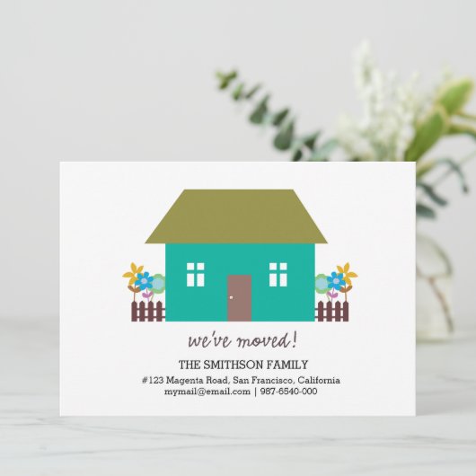 we zijn verhuisd aankondiging (Staand voorkant)