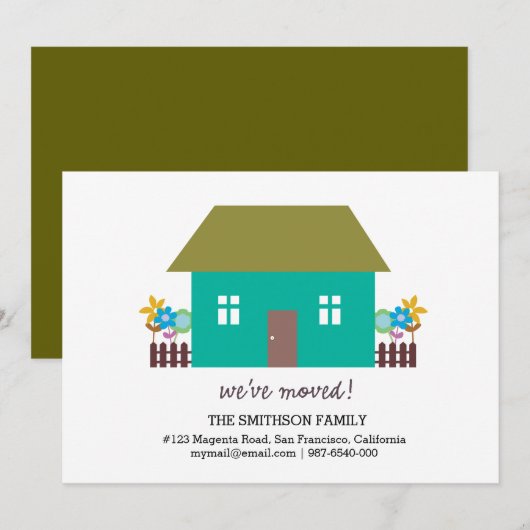 we zijn verhuisd aankondiging (Voorkant / Achterkant)