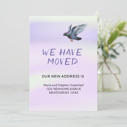 We zijn verhuisd aankondiging (Staand voorkant)