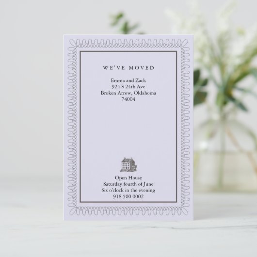 We zijn verhuisd aankondiging (Staand voorkant)