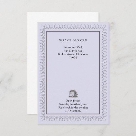 We zijn verhuisd aankondiging (Voorkant / Achterkant)