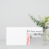 We zijn verhuisd aankondiging (Staand voorkant)