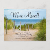 We zijn verhuisd Aankondiging nieuw adres Strand O (Voorkant)