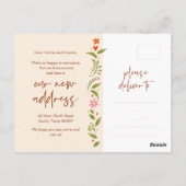 We zijn verhuisd, aankondiging nieuw thuisadres briefkaart (Achterkant)