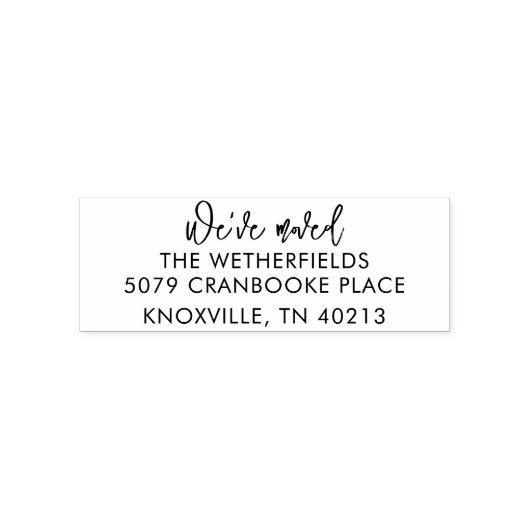 We zijn verhuisd aankondiging retour adres  zelfinktende stempel (Design)