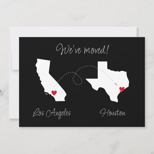 We zijn verhuisd! Aankondiging van verhuizing van (Voorkant)