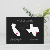 We zijn verhuisd! Aankondiging van verhuizing van (Staand voorkant)