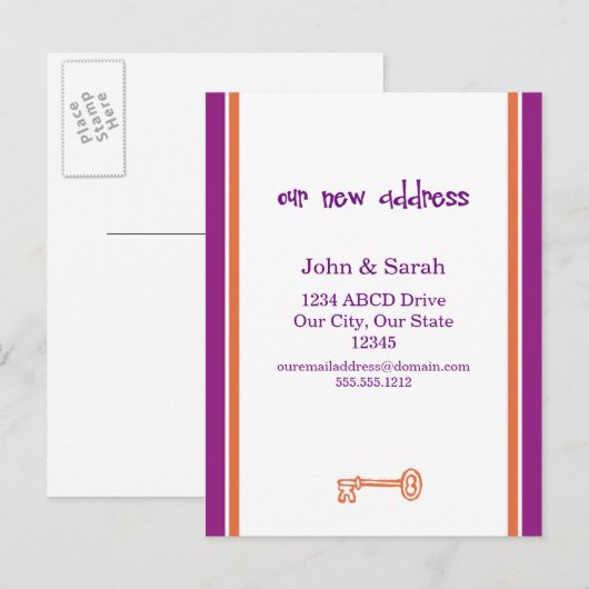 We zijn verhuisd. aankondigingskaart (Voorkant / Achterkant)