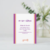 We zijn verhuisd. aankondigingskaart (Staand voorkant)