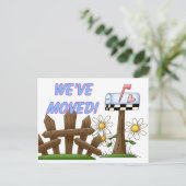 We zijn verhuisd aankondigingskaart (Staand voorkant)