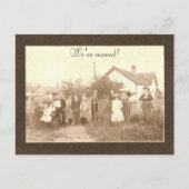 We zijn verhuisd. aankondigingskaart (Voorkant)