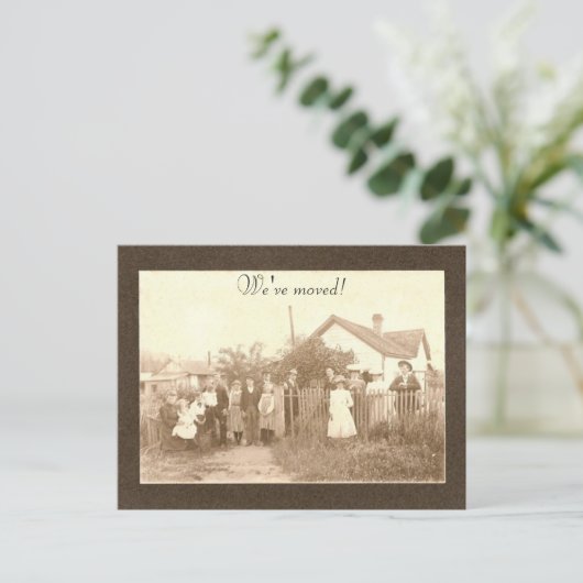 We zijn verhuisd. aankondigingskaart (Staand voorkant)