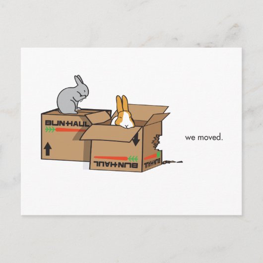 WE ZIJN VERHUISD AANKONDIGINGSKAART (Voorkant)