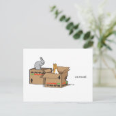 WE ZIJN VERHUISD AANKONDIGINGSKAART (Staand voorkant)