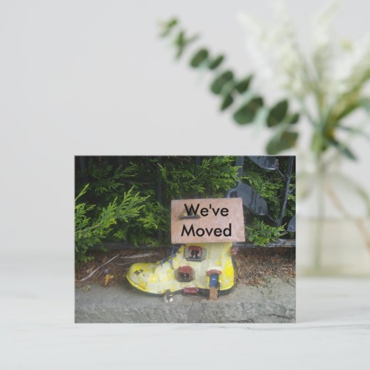 We zijn verhuisd aankondigingskaart (Staand voorkant)