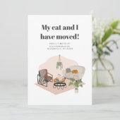 We zijn verhuisd adres chique verhuizen aankondiging (Staand voorkant)