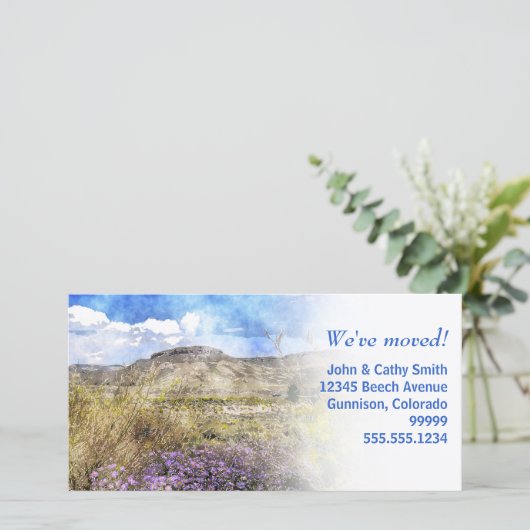 We zijn verhuisd! Adreswijziging Aangepaste fotoka Aankondiging (Staand voorkant)