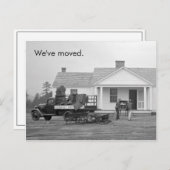 "We zijn verhuisd"  adreswijziging Aankondigingskaart (Voorkant / Achterkant)