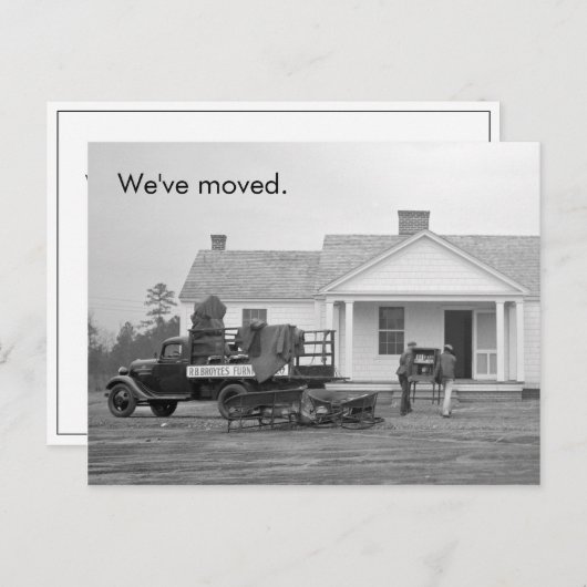 "We zijn verhuisd"  adreswijziging Aankondigingskaart (Voorkant / Achterkant)