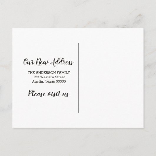 WE ZIJN VERHUISD, adreswijziging briefkaart (Achterkant)