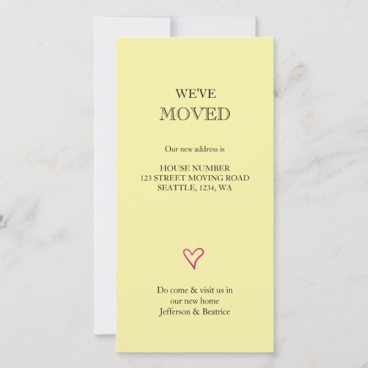 We zijn verhuisd adreswijziging fantasierijke lett (Achterkant)