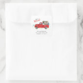 We Zijn Verhuisd Adreswijziging Verhuizing Vierkante Sticker (Tas)