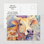 We zijn verhuisd! Artsy Koe Briefkaart (Voorkant / Achterkant)