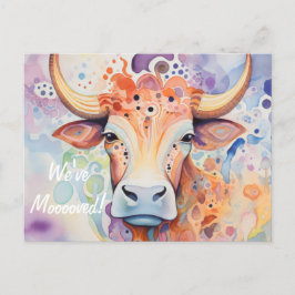 We zijn verhuisd! Artsy Koe Briefkaart