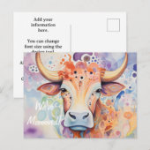 We zijn verhuisd! Artsy Koe Briefkaart (Voorkant / Achterkant)