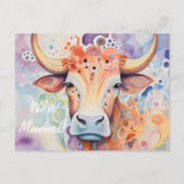 We zijn verhuisd! Artsy Koe Briefkaart (Voorkant)