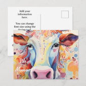 We zijn verhuisd! Artsy Koe Briefkaart (Voorkant / Achterkant)